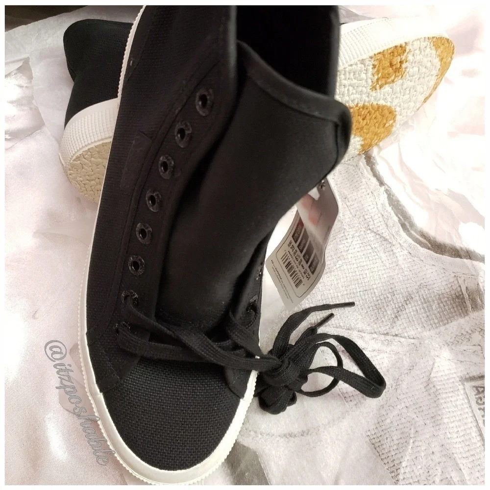 Superga Canvas Hi-Top Sneakers Black